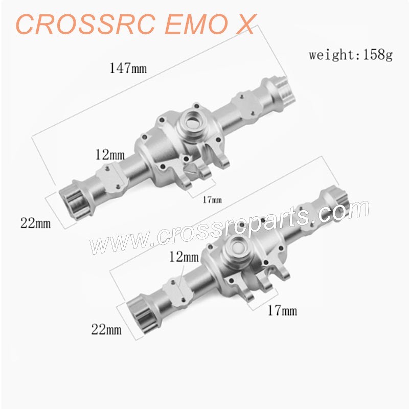 CROSSRC EMO X Climbing CAR Parts front and rear axle housing (silver__black optional)