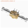 CROSSRC EMOX Big Rhino RC CAR Parts silver__front axle + bridge cover + tie rod seat