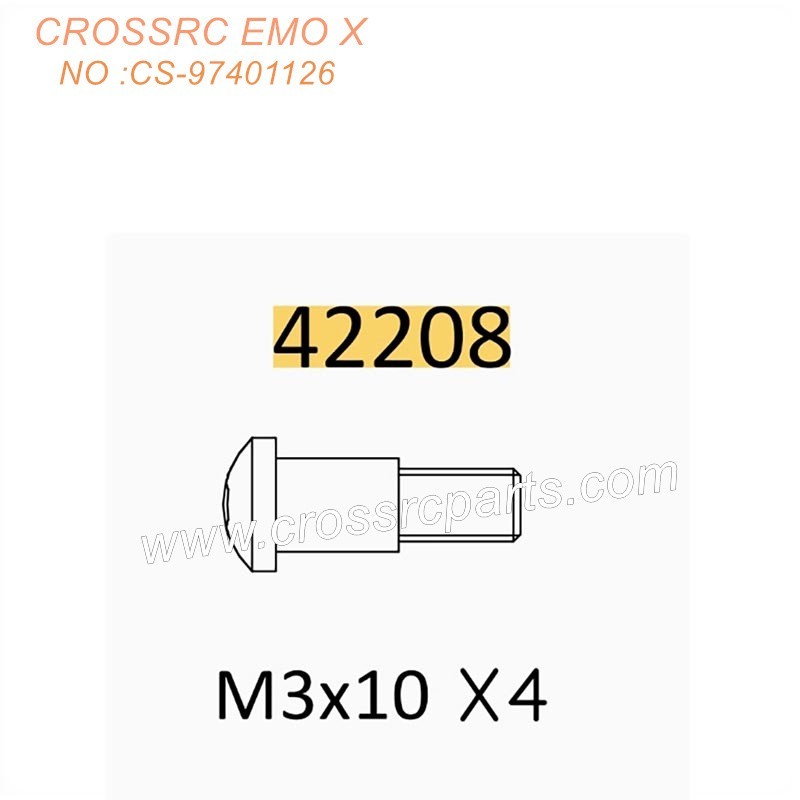 CROSSRC EMOX Big Rhino RC CAR Parts Steering cup screw 42208 CS-97401126