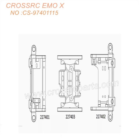 CROSSRC EMOX Big Rhino RC CAR Parts Frame crossbeam (II) CS-97401115