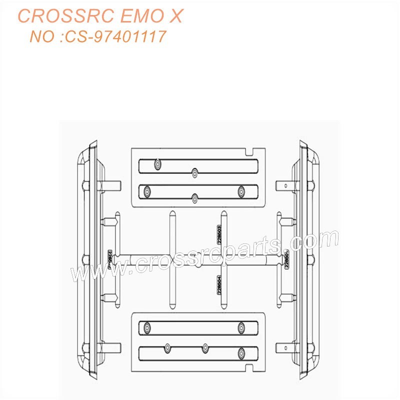 CROSSRC EMOX Big Rhino RC CAR Parts Side bar (BAG M) CS-97401117