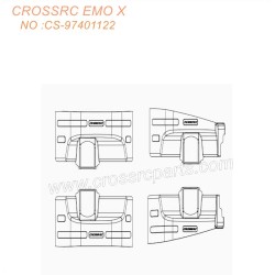 CROSSRC EMOX Big Rhino RC CAR Parts Mudguard (BAG T) CS-97401122