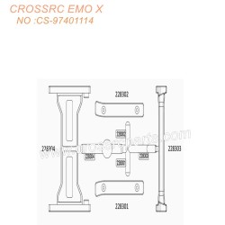 CROSSRC EMOX Big Rhino RC CAR Parts Frame crossbeam (one) CS-97401114