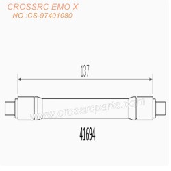 CROSSRC EMO X 1/8 Big Rhino RC CAR Parts Steering link 41694 CS-97401080