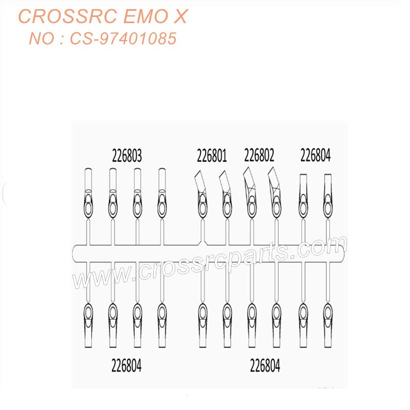 CROSSRC EMO X 1/8 Big Rhino RC CAR Parts  ball head buckle assembly CS-97401085-1