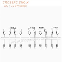 CROSSRC EMO X 1/8 Big Rhino RC CAR Parts  ball head buckle assembly CS-97401085-2