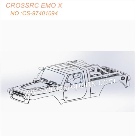 CROSSRC EMO X RTR Off-Road Car Parts Fully Transparent Body Assembly CS-97401094