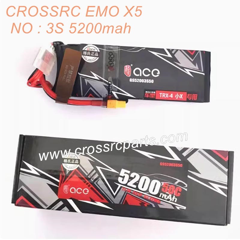 6-CROSSRC EMO X5 RC CAR Parts Grizzlie 3S 5200mah