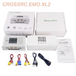 3-Crossrc EMO XL2 Rock RC Crawler Parts Grizzli D200 dual-channel charger white