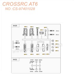 CROSSRC AT6 6X6 Climbing Vehicle Part Car Body Front Face Light Cup Accessories CS-97401028