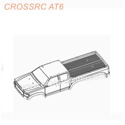 CROSSRC AT6 6X6 Climbing Vehicle Part Transparent Car Body CS-97401026 Six-wheel Pickup