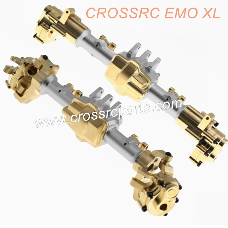 Crossrc EMO XL RC 6x6 Off-Road Car RTR Upgrade Parts Silver front and rear axle housing assembly