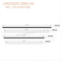 CROSSRC EMO X4 Leopard RC CAR parts differential cable kit CS-97401292