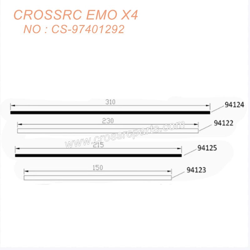 CROSSRC EMO X4 Leopard RC CAR parts differential cable kit CS-97401292