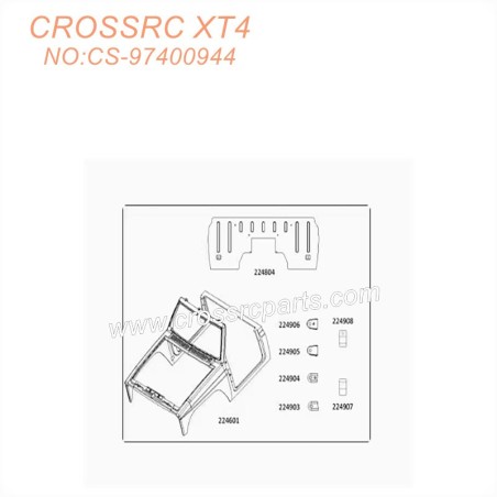 84-CROSSRC XT4 Accessories Front shell 224601 224804 CS-97400944