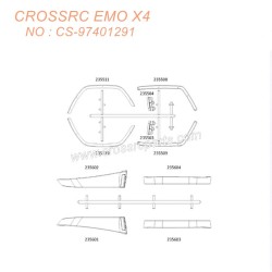 CROSSRC EMO X4 1/8 Climbing Car parts fender kit CS-97401291