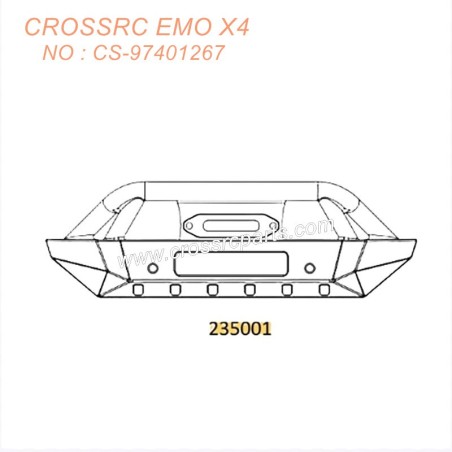 CROSSRC EMOX4 Big Leopard RC CAR parts front bar and light housing CS-97401267