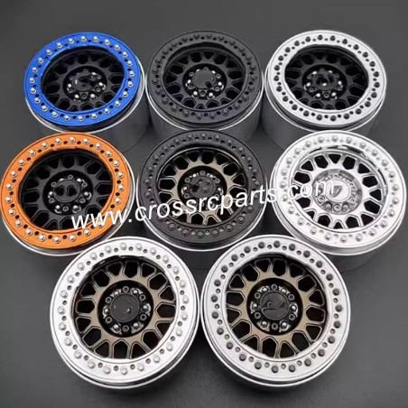 1-CROSSRC AT4AT4V Parts LLRC 1.9 inch KMC metal wheel hub SCX10-1