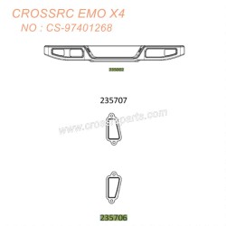 CROSSRC EMO X4 1/8 Climbing Car parts Rear bumper and lamp housing CS-97401268