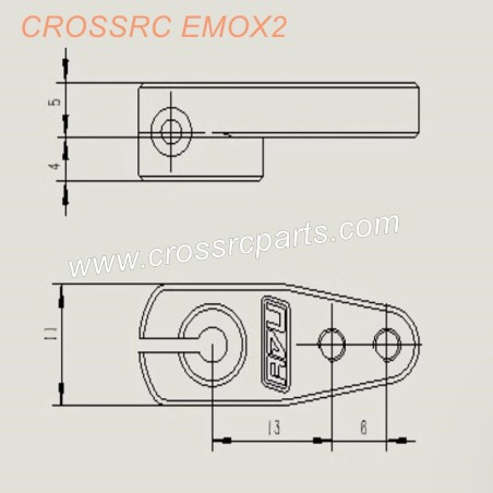 33-CROSSRC EMOX2 Big Lion parts 25T standard servo arm aluminum alloy 7075 t6