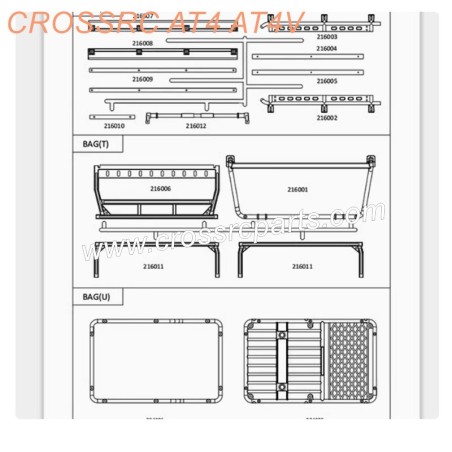 20-CROSSRC AT4AT4V accessories roll cage kit CS-97400925