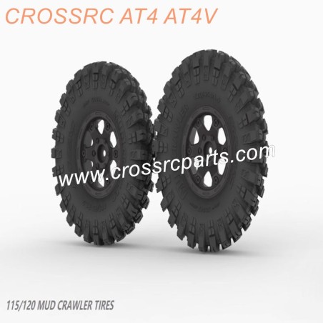 40-CROSSRC AT4AT4V accessories Mud tires 1 set of 4-1