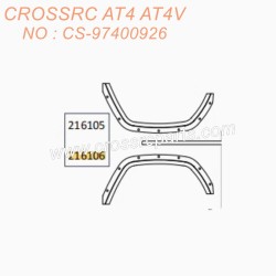 CROSSRC AT4 AT4V Off-Road Vehicle Parts wheel eyebrow kit CS-97400926