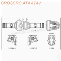 90-CROSSRC AT4AT4V accessories Strengthened front and rear door bridge straight bridge-2