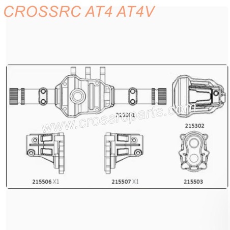 90-CROSSRC AT4AT4V accessories Strengthened front and rear door bridge straight bridge-2