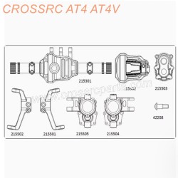 90-CROSSRC AT4AT4V accessories Strengthened front and rear door bridge straight bridge-1