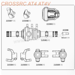 90-CROSSRC AT4AT4V accessories Strengthened front and rear door bridge straight bridge-3