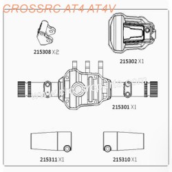 90-CROSSRC AT4AT4V accessories Strengthened front and rear door bridge straight bridge-4