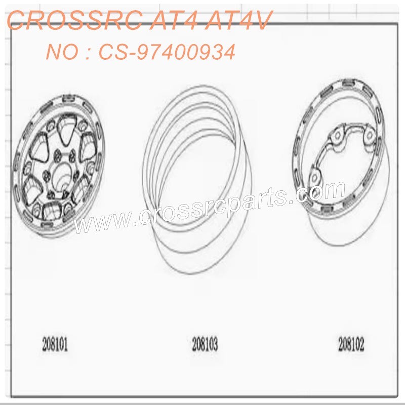 100-CROSSRC AT4AT4V accessories plastic clamp wheel CS-97400934 a pair