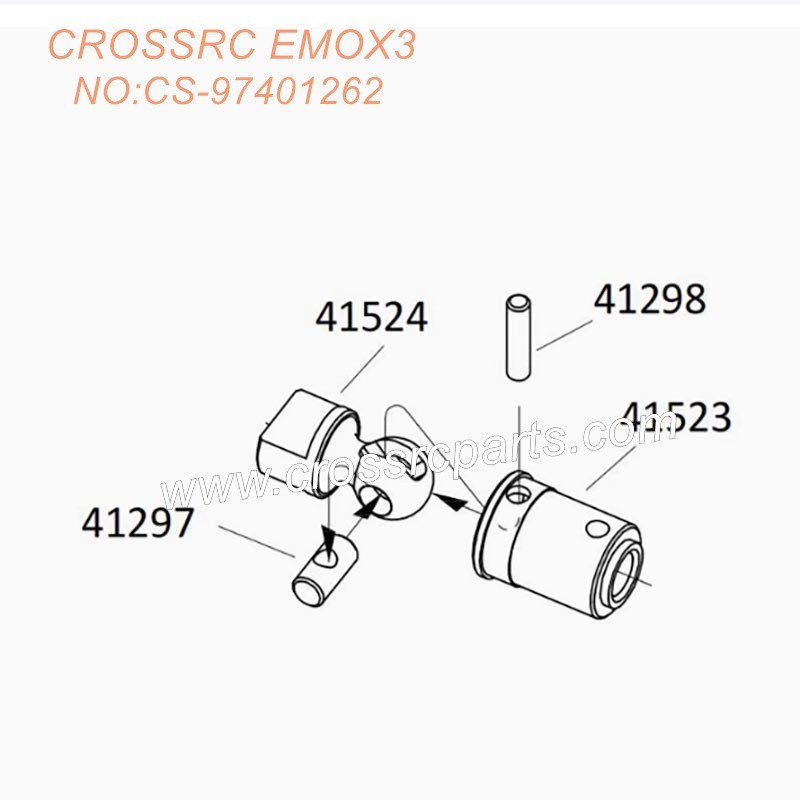 CROSSRC EMOX3 Big Tiger Parts Drive shaft metal parts CS-97401262