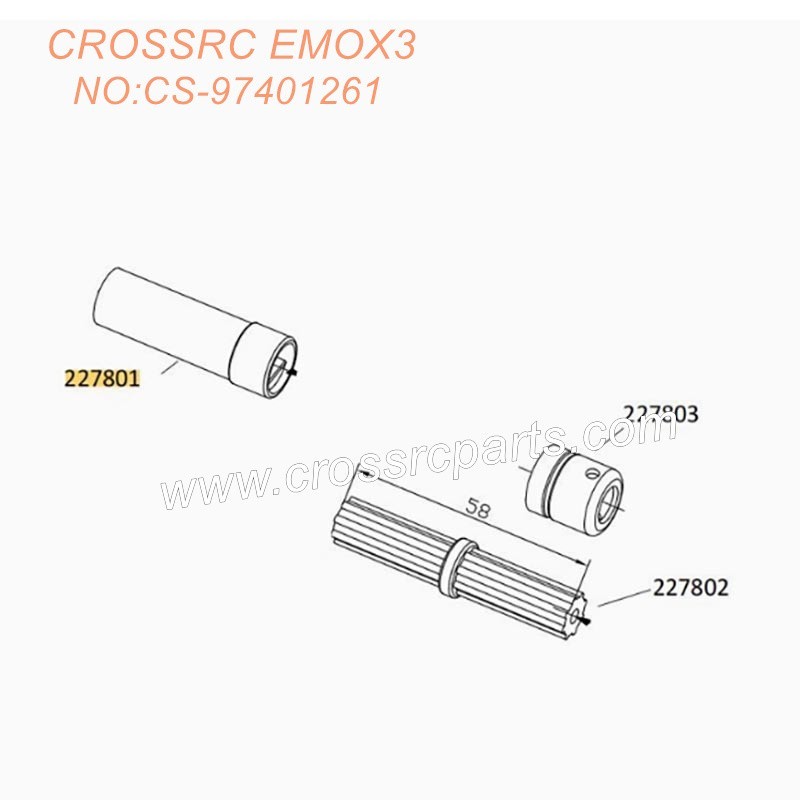 CROSSRC EMOX3 Big Tiger Parts Drive shaft nylon parts CS-97401261