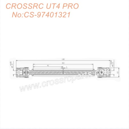 Crossrc UT4 Pro 1/7 RC Car Parts Strengthened Drive Shaft Assembly CS-97401321