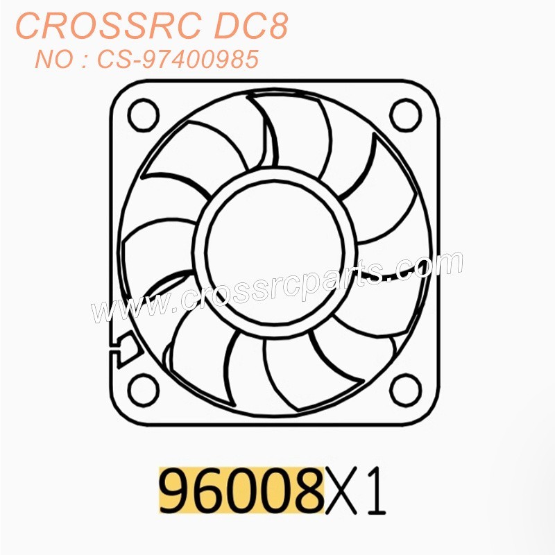 CS-97401014 96008 Motor cooling fan Parts CROSSRC DC8 Off-Road Car 8WD