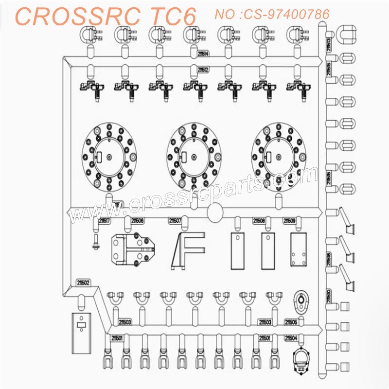 6-CROSSRC TC6 accessories trunk decoration CS-97400786