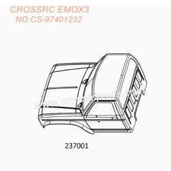 CROSSRC EMOX3 Big Tiger Parts Transparent Car Shell Accessories Package CS-97401232-1