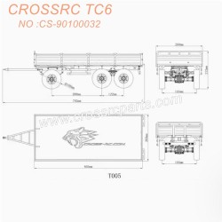 41-CROSSRC TC6 Accessories Full Trailer KIT Kit CS-90100032-2