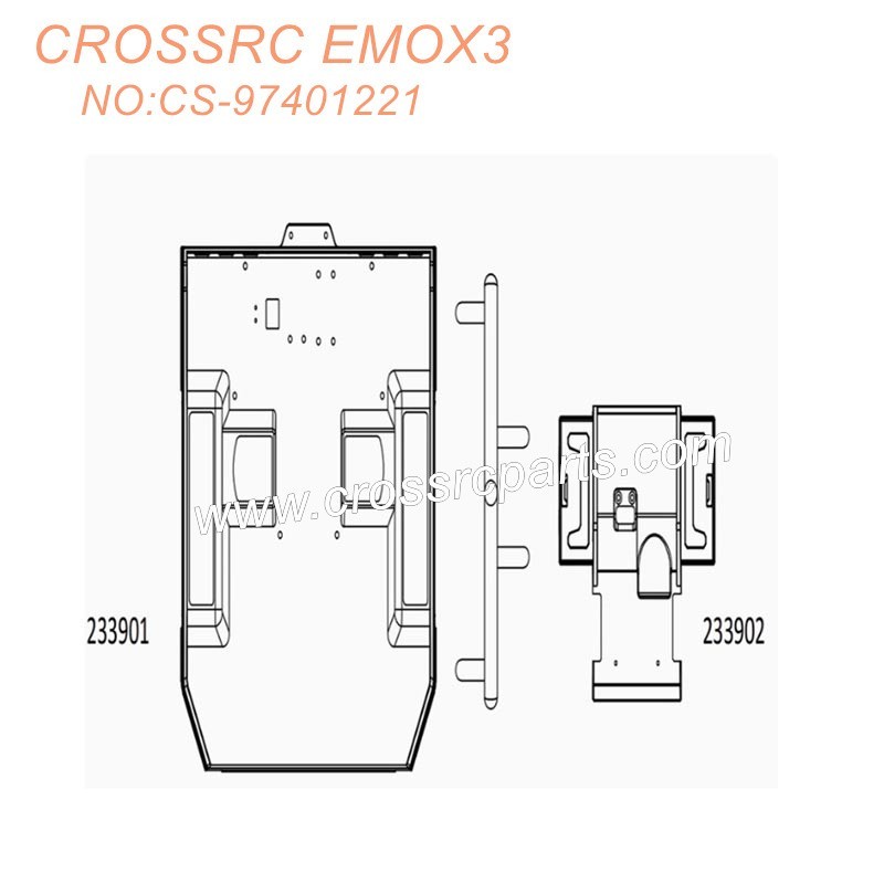 CROSSRC EMOX3 Big Tiger Parts Cargo Box Kit CS-97401221