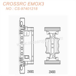 CROSSRC EMO X3 1/8 rock climbing car Parts Crossbar Accessory Kit CS-97401218