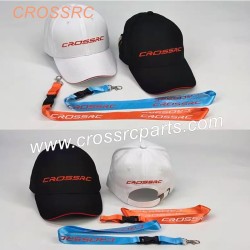 CROSSRC Remote Control Lanyard Outdoor Sports Hat Light Blue and Orange Lanyard Black And White Hat