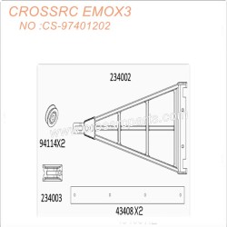 CROSSRC EMO X3 1/8 rock climbing car Parts suspension arm CS-97401202