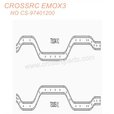 CROSSRC EMO X3 1/8 Rock Climbing Car Parts Strengthening beam CS-97401200