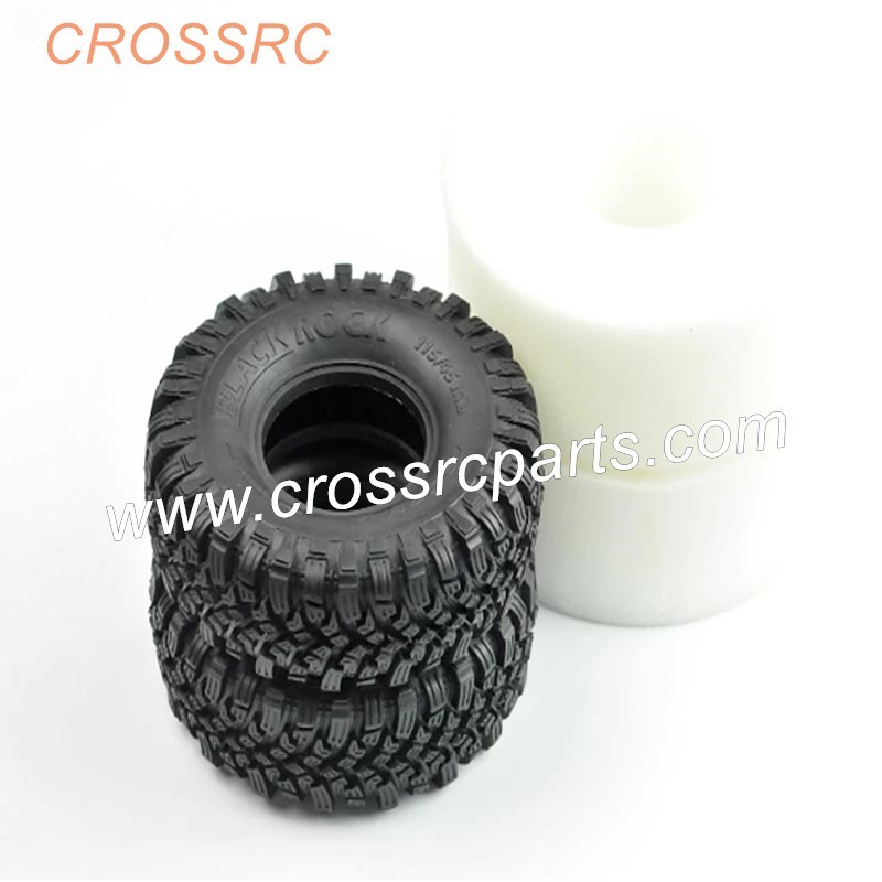 106-CROSSRC SGSR SP FR SU KR VR accessories, 1.9-inch black rock tire with single-layer soft inner tube