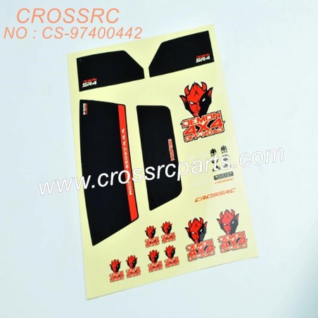 155-CROSSRC SGSR SP FR SU KR VR accessories simulation color printed window sticker CS-97400442