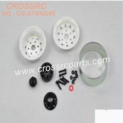 199-CROSSRC SGSR SP FR SU KR VR Accessories 1.9-inch classic metal wheels in white without tire skin (one pair) CS-97400045