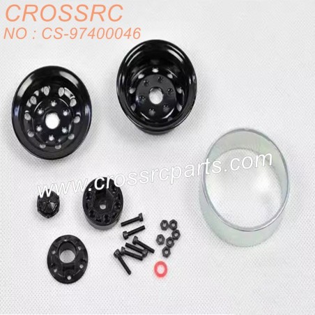 9-CROSSRC MC4 MC6 accessories 1.9-inch black aluminum alloy metal wheel CS-97400046