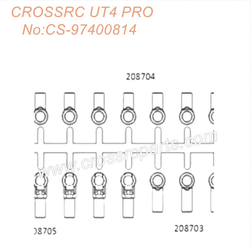 Crossrc UT4 Pro 1/7 RC Car Parts ball head buckle assembly CS-97400814